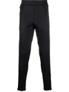 Moschino Black Double Question Logo Track Pants In Schwarz
