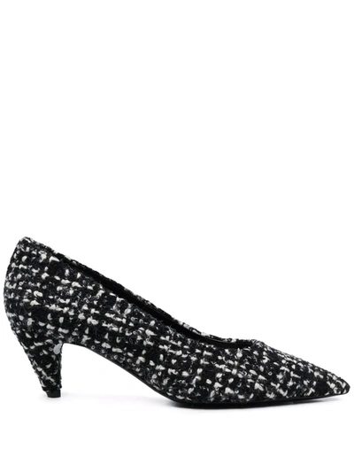 Saint Laurent Vivi 55 Tweed Pump In Black