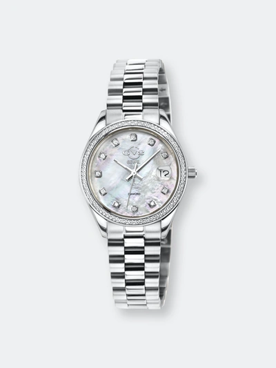 Gevril Turin Swiss Diamond Stainless Steel Bracelet Watch, 32mm In Silver