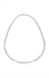 Suzanne Kalan 18k White Gold Diamond Baguette Scattered Tennis Necklace, 17 In Silver