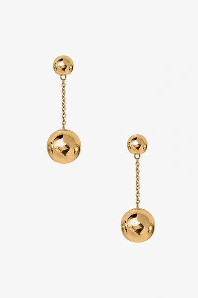 Anine Bing Ball Chain Earrings In Gold