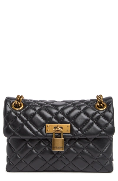 Kurt Geiger Mini Brixton Lock Leather Bag In Black