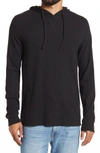 Abound Solid Long Sleeve Thermal Hoodie In Black Rock