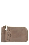 Hobo Kane Zip Around Leather Card Case In Shadow
