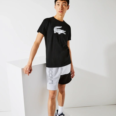 Lacoste Men's Sport 3d Print Crocodile Breathable Jersey T-shirt - L - 5 In Black