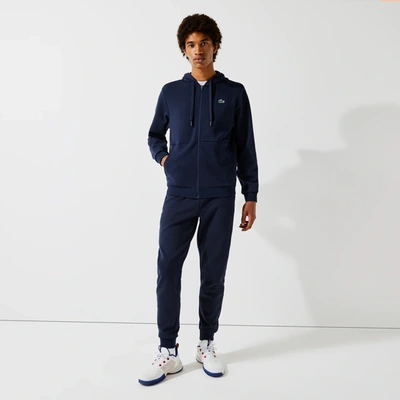 Lacoste Men's Sport Mesh Panels Hoodie - M - 4 In Blue