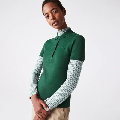 Lacoste Women's L.12.d Slim Fit Stretch Mini Piqué Polo - 50 In Green