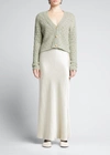Vince Crochet Wool And Cashmere Cardigan In Artichoke