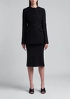 Dolce & Gabbana Single-breasted Tweed Jacket In Black