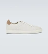 BRUNELLO CUCINELLI LOW-TOP LEATHER SNEAKERS,P00640545