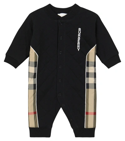 Burberry Black Babygrow For Baby Kids With Logo