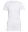 Brunello Cucinelli Balanced Silhouette Cotton T-shirt With Monochrome Pattern In White