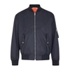 VALENTINO NAVY LOGO SHELL BOMBER JACKET,4165631