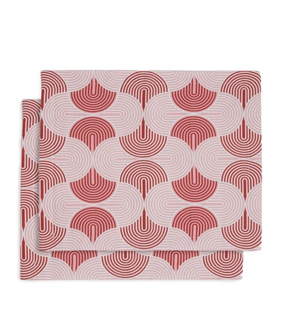 La Doublej Tablemat Set Of 2 (35x45) In Slinky Rosso
