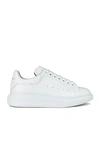 Alexander Mcqueen All-over Stamped Crocodile Sneakers In White