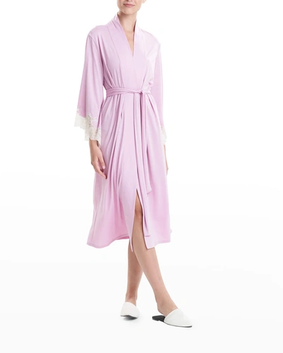 Natori Luxe Shangri-la Tencel&trade; Wrap Robe In Soft Lavender