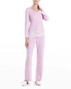 NATORI SHANGRI LA LUXE LACE-TRIM PAJAMA SET,PROD228410370