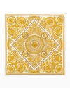 Versace Barocco-print Cashmere-blend Scarf In 5p220 Candy Gold