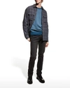 Vince Men's Birdseye Wool-cashmere Sweater In H Greypearl