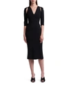 Dolce & Gabbana Jersey Calf-length Dress With Cut-outs In Black