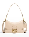 Coach Tabby Leather C Medallion Shoulder Bag In B4ivory