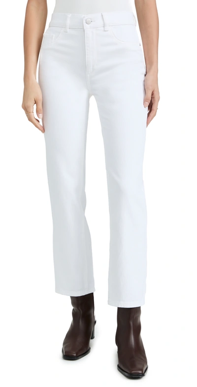 Dl 1961 Patti Straight High Rise Ankle Jeans In Milk (vintage)