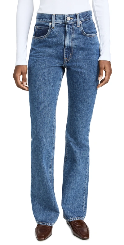 Slvrlake Women's Charlotte Rigid High-rise Slim Bootcut Jeans In Blue