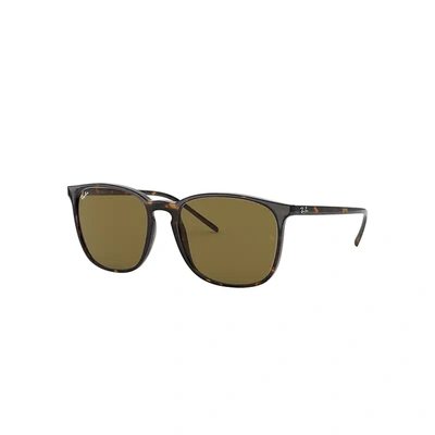 Ray Ban Rb4387f Sunglasses Tortoise Frame Brown Lenses 55-18