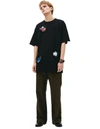 Raf Simons Print Pocket Hole Oversize Cotton T-shirt In Black