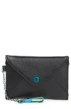 Aimee Kestenberg Ashley Leather Pouch In Black W/ Iridescent