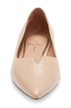 Linea Paolo Presta Pointed Toe Flat In Light Pink Nappa Leather