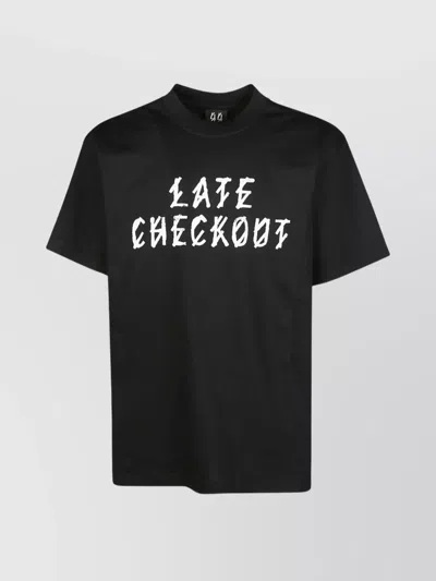 44 For Label Late Check-out Graphic Print T-shirt In Black