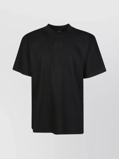 44 For Label Mm Logo V Neck T-shirt In Black
