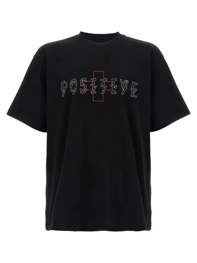 44 LABEL BLACK CREWNECK LOGO T-SHIRT