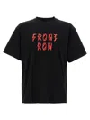 44 Label Black Crewneck Printed T-shirt In Black
