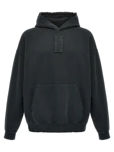 44 Label Black Solid Lasered Hoodie