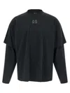 44 Label Double Sleeve T-shirt Black In Black