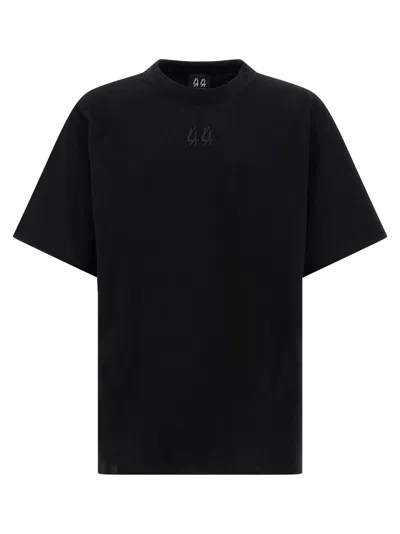 44 Label Embroidery T-shirt In Black