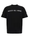 44 Label Gloves T-shirt White/black In Black
