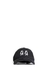 44 Label Group 44 Distressed Cotton Gabardine Cap In Black