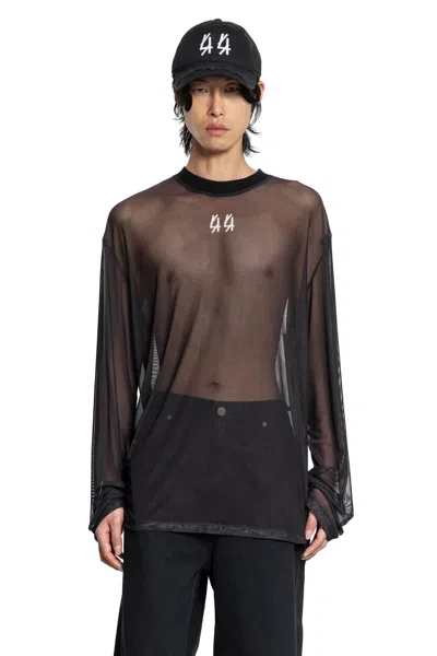 44 Label Group 44 Long Sleeve Mesh T-shirt In Black
