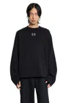44 Label Group Logo-embroidered Frayed-edge Sweater In Black