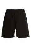 44 Label Group Black Bande Logo Shorts In Black