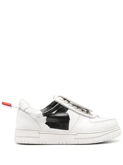 44 Label Group Avril Sneaker Sneakers In Grey Leather In White