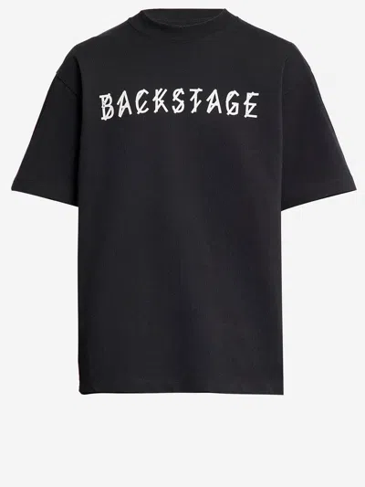 44 Label Group Backstage Cotton T Shirt With Logo In Black
