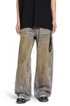 44 Label Group Baggy Jeans In Firm Denim Fabric In Gray