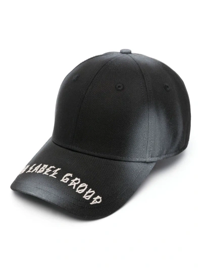 44 Label Group Embroidered-logo Baseball Cap In Black