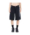 44 Label Group Black Bermuda Pants With Tie Detail On The Front And Logo Embroidery On The Rear In Black