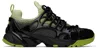 44 Label Group Black & Green Symbiont Sneakers In P210 Black/lime