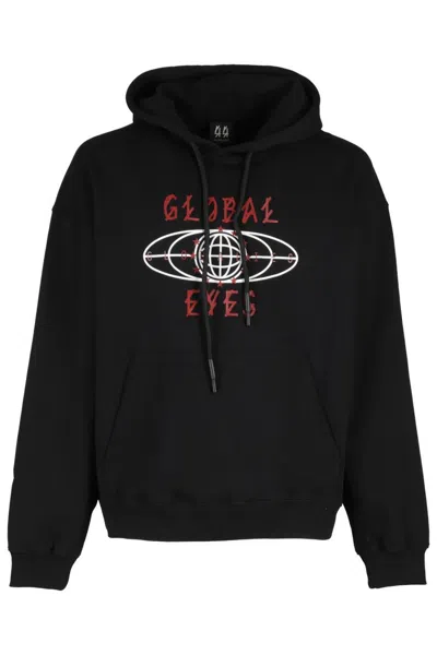 44 Label Group Black Cotton Hoodie